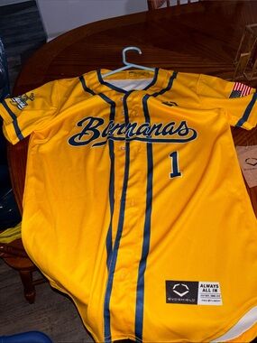 Savannah Yellow & Navy "Bananas" Kids Baseball Jersey